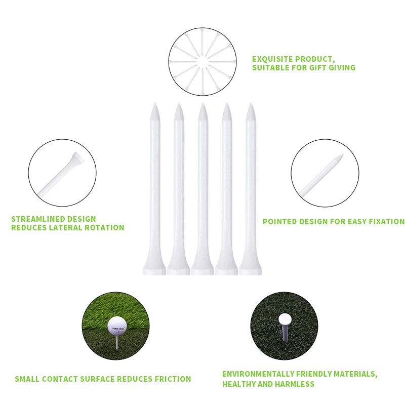 100pcs 3-1/4" Golf Wooden Golf Tees