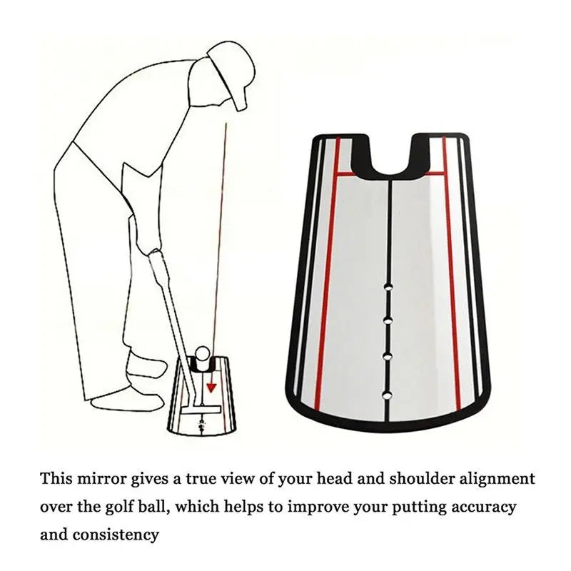 Golf Putting Practice Mirror Putting Mirror Alignment Aid  Eye Line